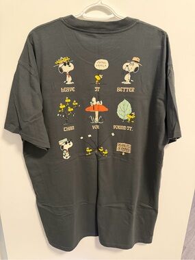 Park Project x Peanuts Graphic Short-Sleeve Tee in Charcoal